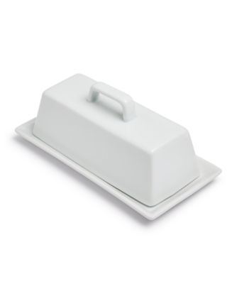 The Cellar Whiteware Covered Butter Dish, Created for Macy's - Macy's