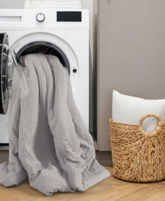 Mina Waffle Textured 3-Pc. Duvet Cover Set, King/California King