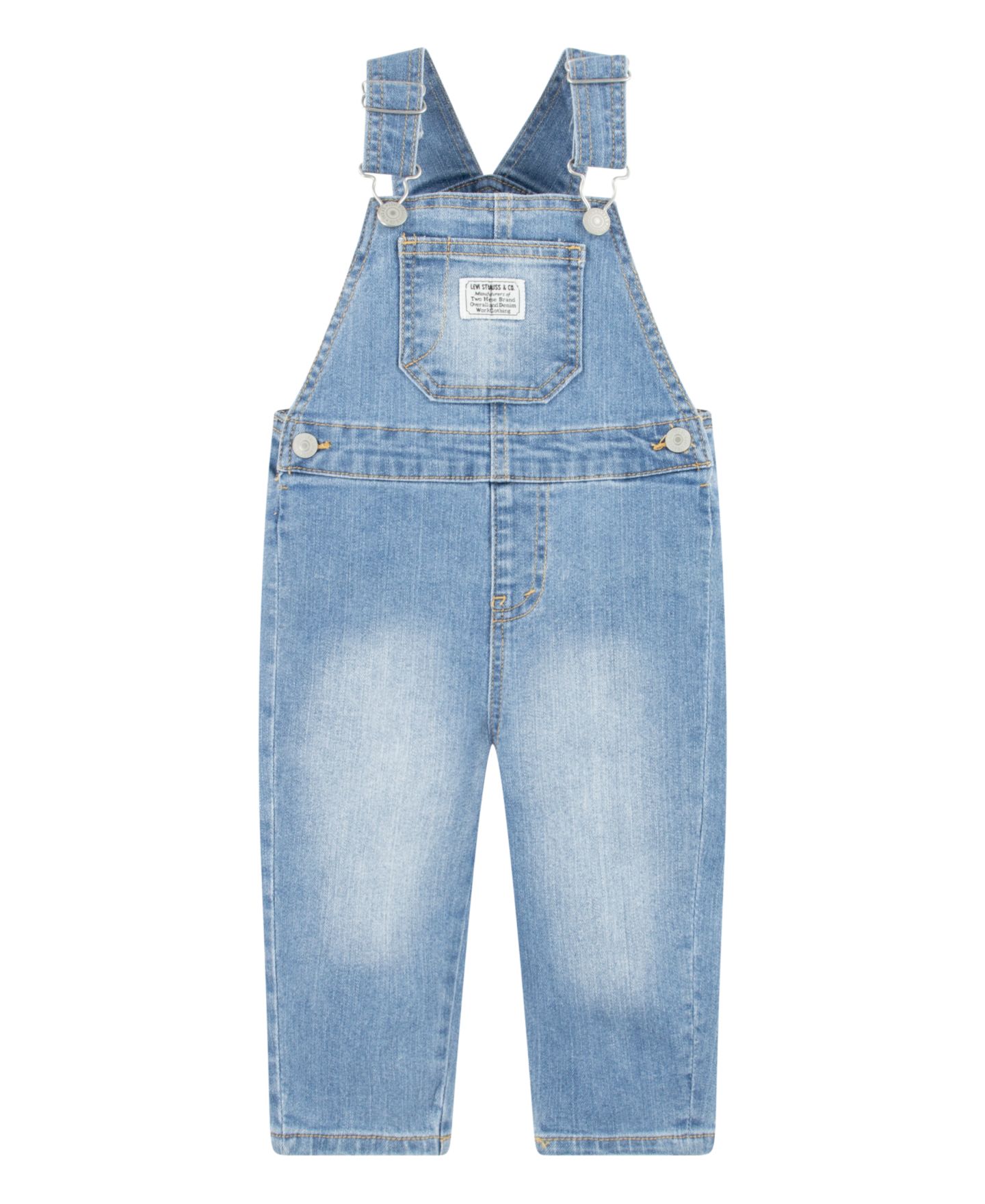 Комбинезон Levi's Denim Overalls для малышей, цвет: Небесно-голубой — фото 1