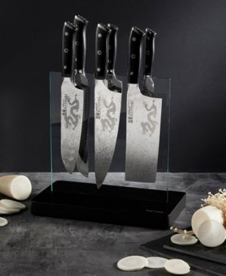 Kiyoshi Kiyo Steel 7 Piece Knife Block Set