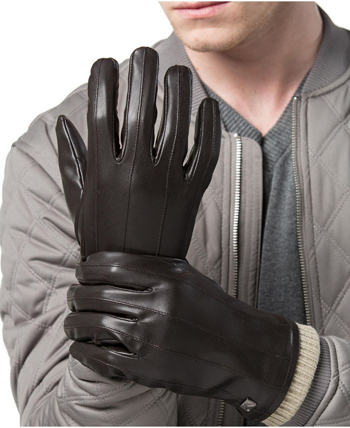 Gallery Seven Men's Classic Touchscreen Lined Winter Gloves - Macy's