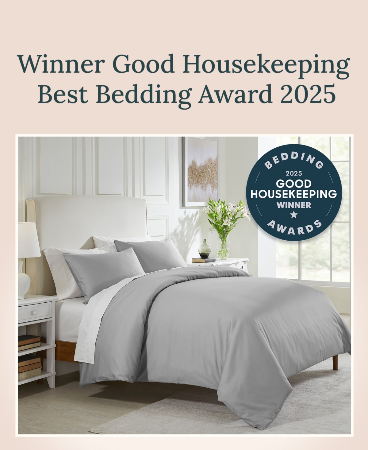 California Design Den Luxury Duvet Cover Only - 400 Thread Count 100% Cotton Sateen Comforter Cover, Button Closure and Corner Ties by