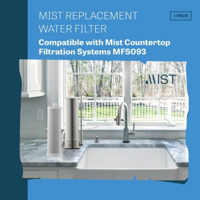 MFC093 Replacement Water Filter for Mist Countertop Filtration System, Compatible with MFS093 and WD-CTF-01, 1 Pack