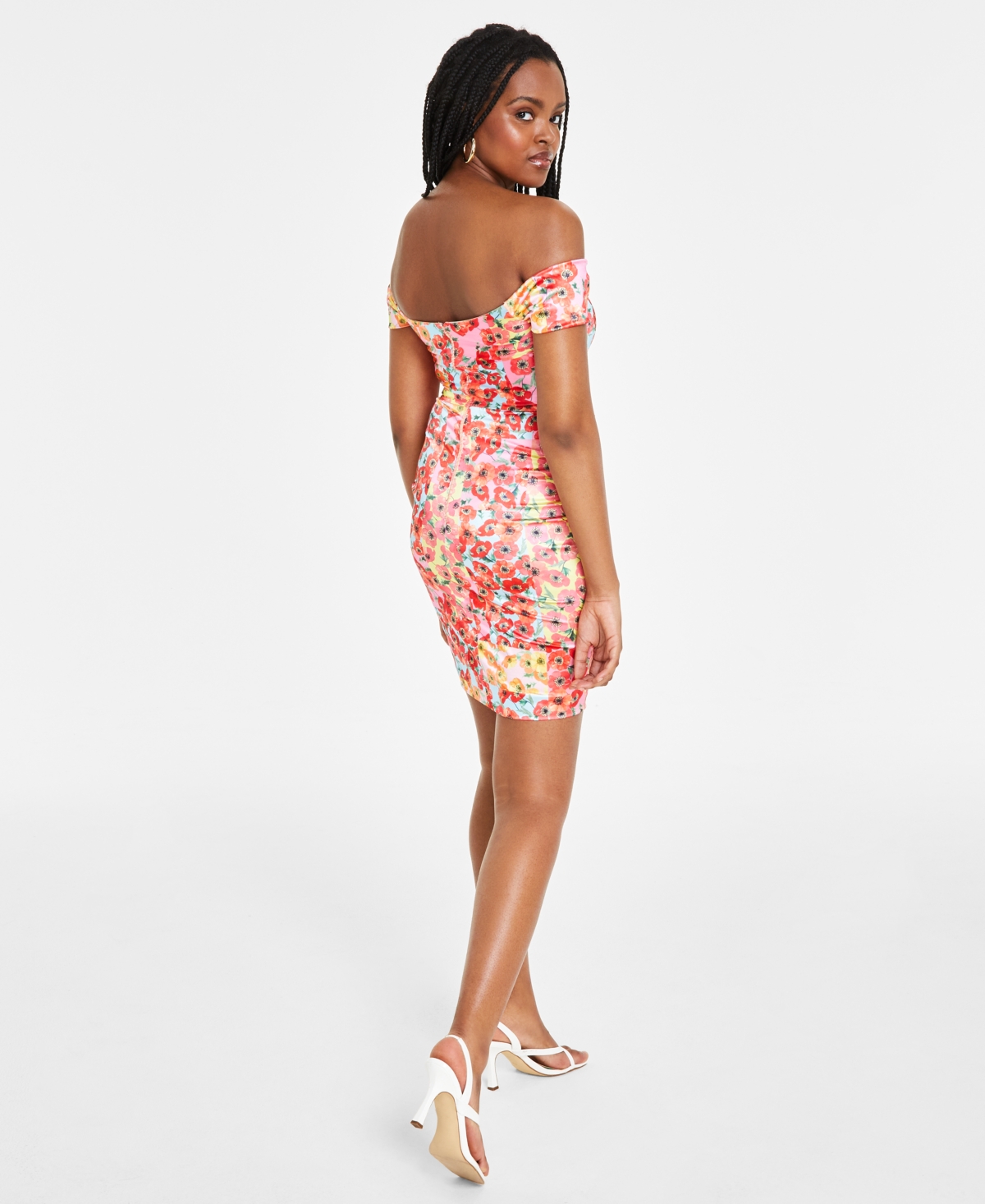 Guess Women's Camila Printed Off-The-Shoulder Dress