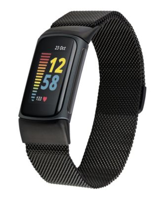 Multi Silicone and Stainless Steel Band Set Compatible with Fitbit Charge 5 and 6