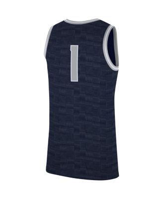 Men's #1 Navy Georgetown Hoyas Replica Jersey