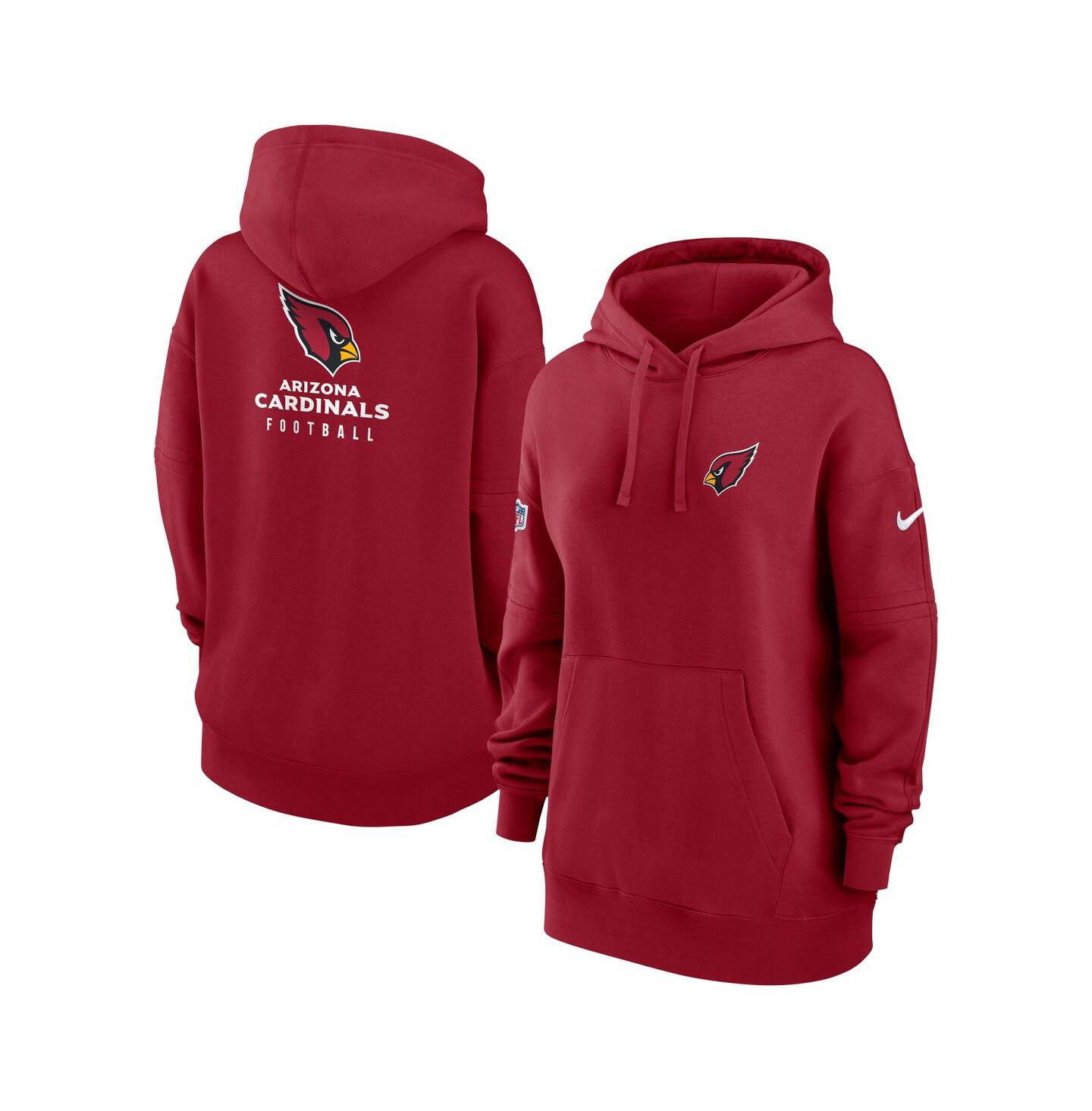 Женское худи Nike Cardinal Arizona Cardinals 2023 Sideline Club Fleece Pullover — фото 1