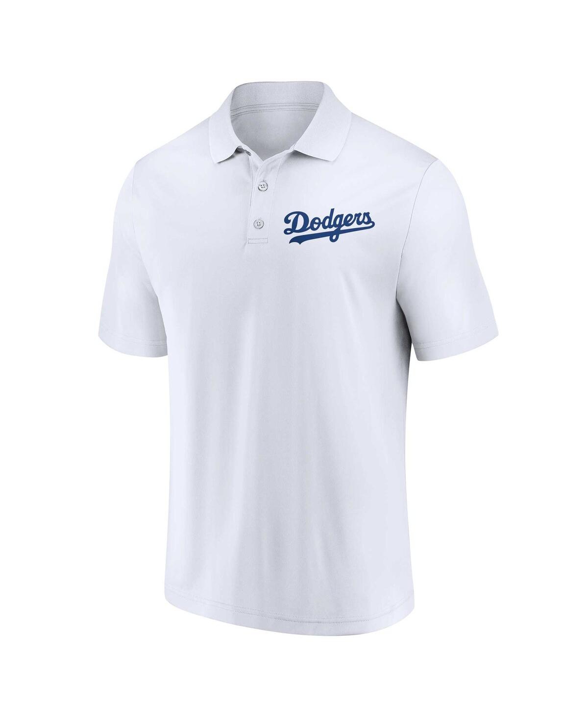 Men's Fanatics White Los Angeles Dodgers Two-Pack Logo Lockup Polo Shirt Set - White