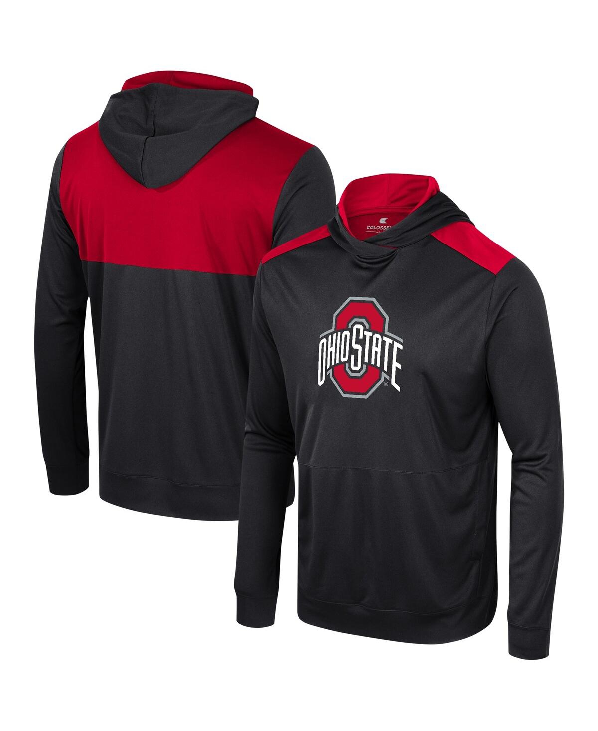 Men's Colosseum Black Ohio State Buckeyes Warm Up Long Sleeve Hoodie T-shirt - Black