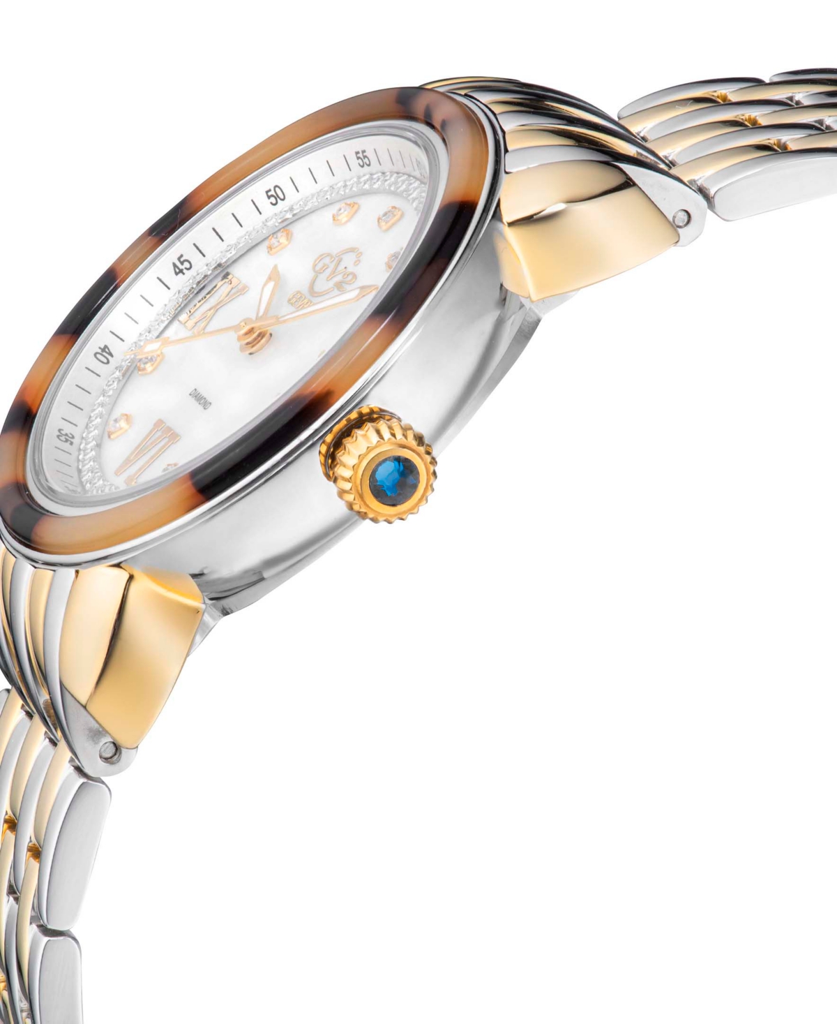 GV2 BY GEVRIL WOMEN'S MARSALA TORTOISE TWO-TONE STAINLESS STEEL WATCH 36MM 