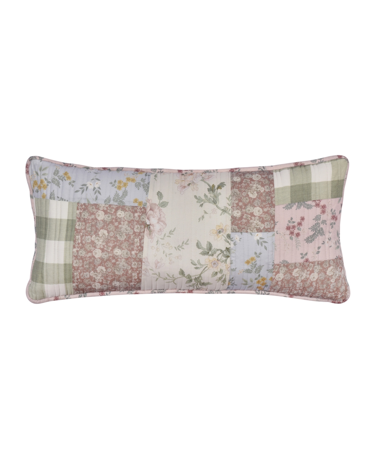 Piper & Wright Eloise Quilted Decorative Pillow, 12" X 24" In Dusty Rose