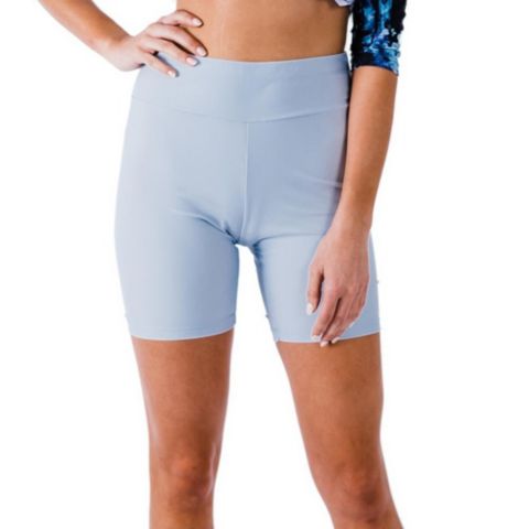 Пляжные шорты Mid-Thigh, высокая посадка — Calypsa, цвет: Пыльный синий
