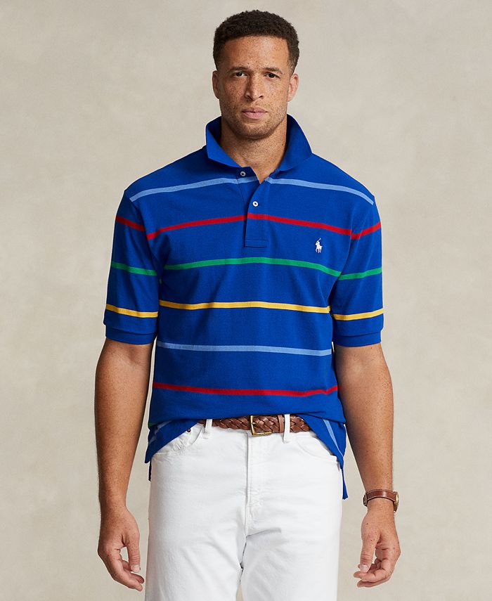 Polo Ralph Lauren Men's Big & Tall Striped Polo Shirt - Macy's