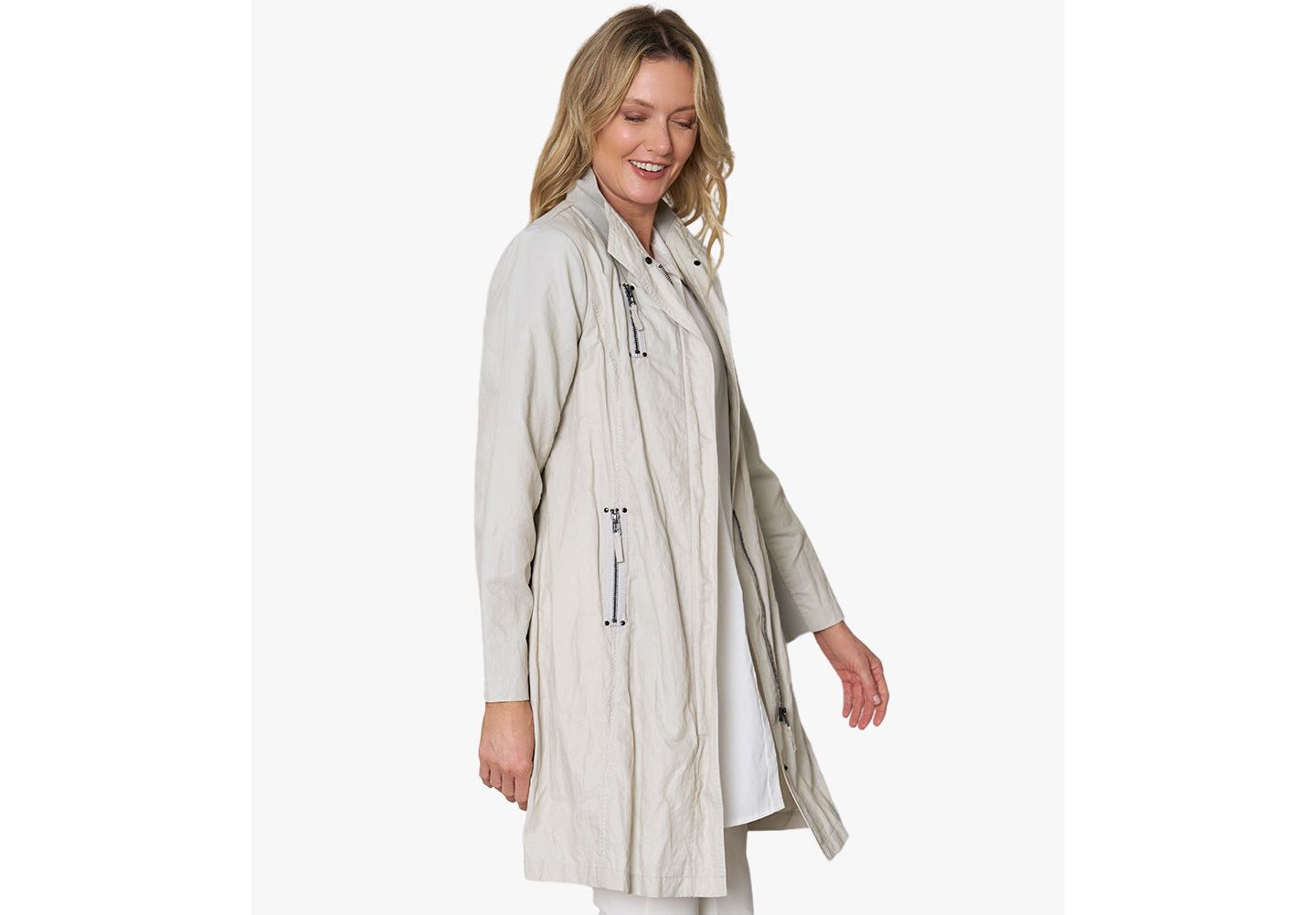 Женская куртка Stella Carakasi Water Repellent Zip-Front Moto Favorite, цвет: Берёзовый — фото 2
