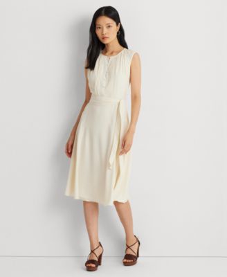 【Ralph Lauren】ベルト付 クレープ ドレス Belted Crepe Dress Belted Crepe Dress