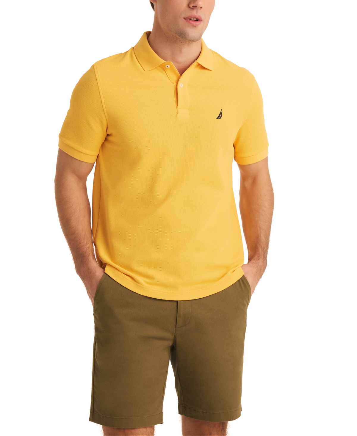 Nautica Men's Classic-fit Deck Polo Shirt In Yellow Sun