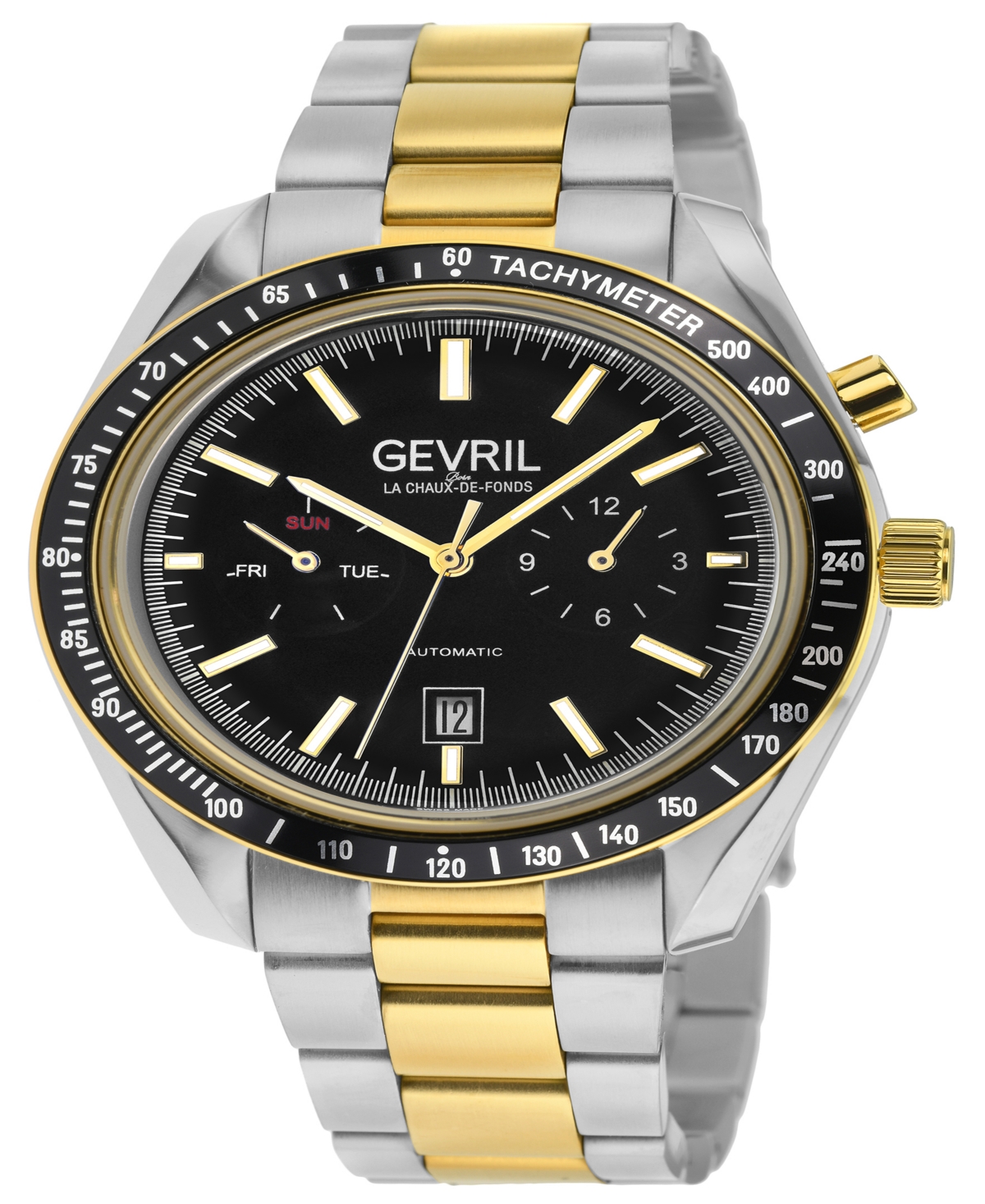 Gevril Men's Lenox Two-tone Stainless Steel Watch 44mm