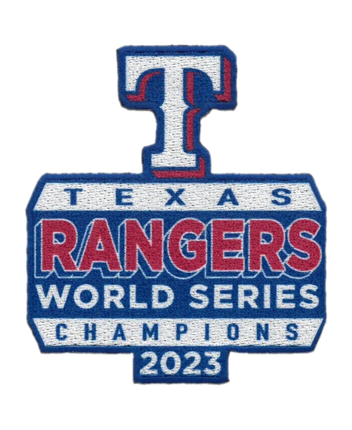 Texas Rangers 2023 World Series Champions Stacked Patch - Blue