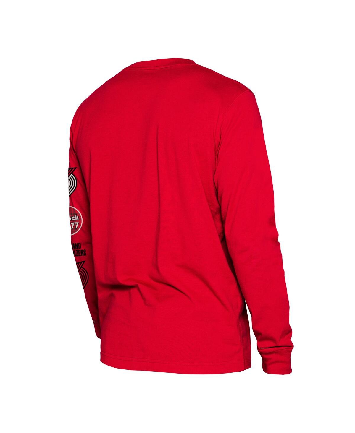 Men's New EraPortland Trail Blazers 2023/24 City Edition Long Sleeve T-shirt - Red