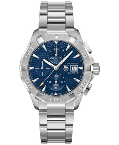 TAG Heuer Men's Swiss Automatic Chronograph Aquaracer Stainless Steel Bracelet Watch 43mm CAY2112.BA0925