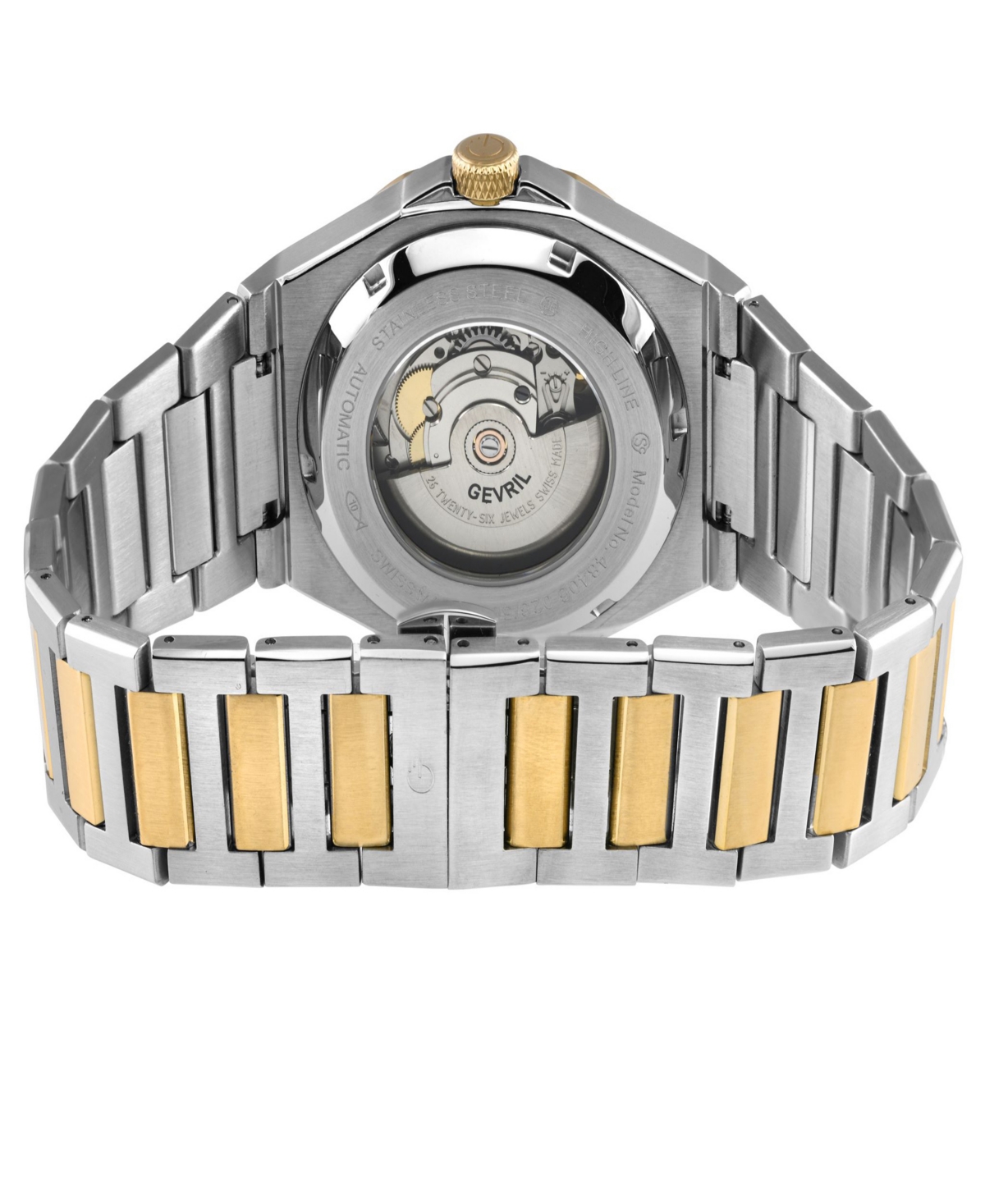 Shop Gevril Men's High Line Two-tone Stainless Steel Watch 43mm