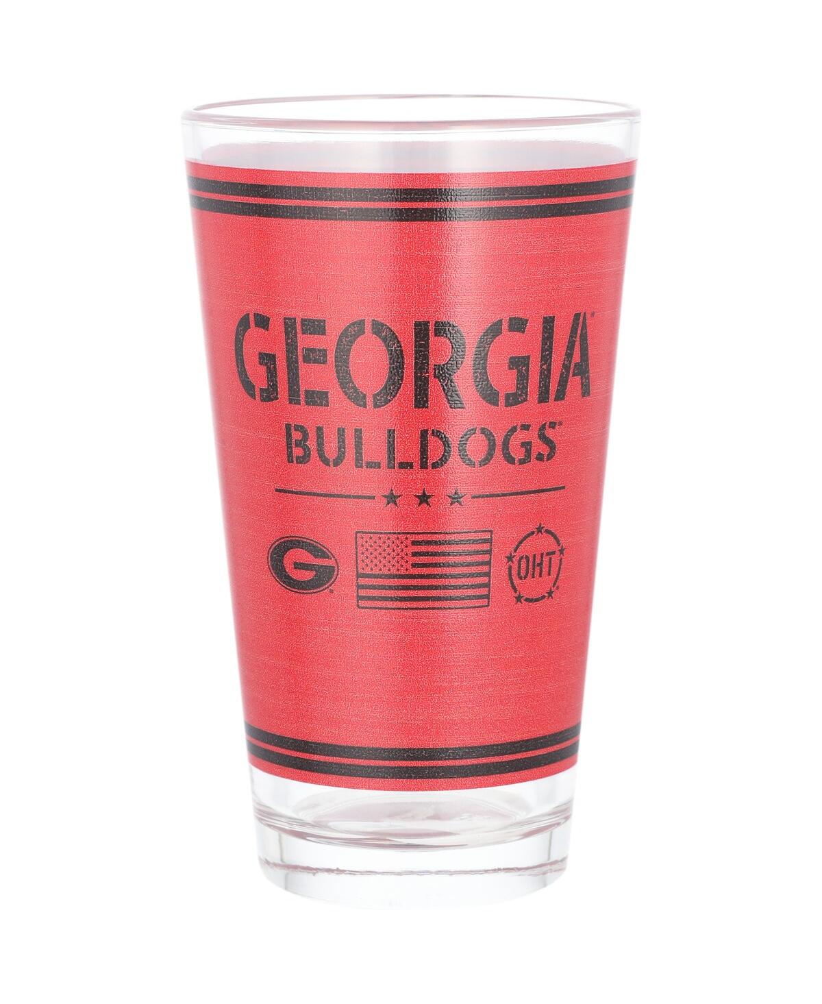 Indigo Falls Georgia Bulldogs 16 oz Oht Military-inspired Appreciation Pint Glass In Scarlet
