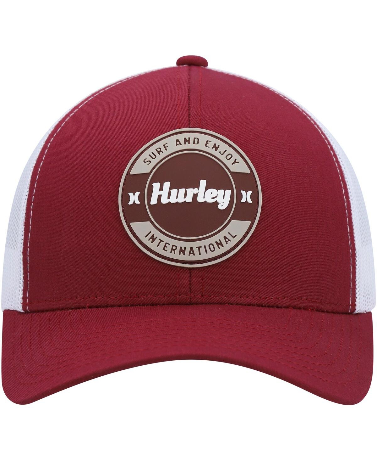Shop Hurley Men's  Burgundy Offshore Trucker Snapback Hat