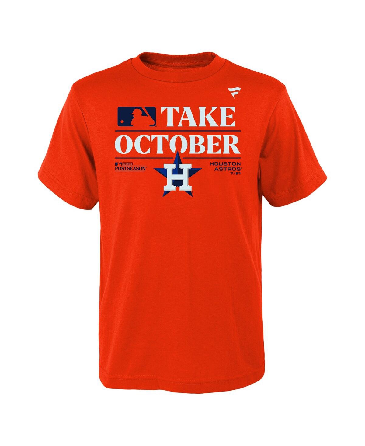 Big Boys FanaticsHouston Astros 2023 Postseason Locker Room T-shirt - Orange