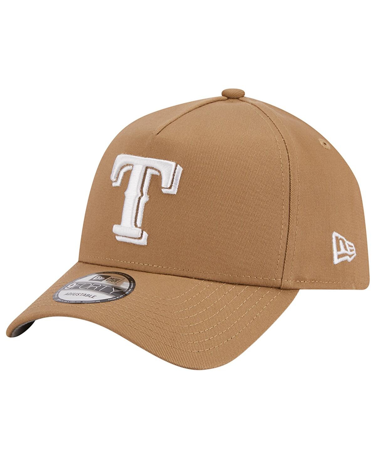 New Era Men's  Khaki Texas Rangers A-frame 9forty Adjustable Hat In Khaki