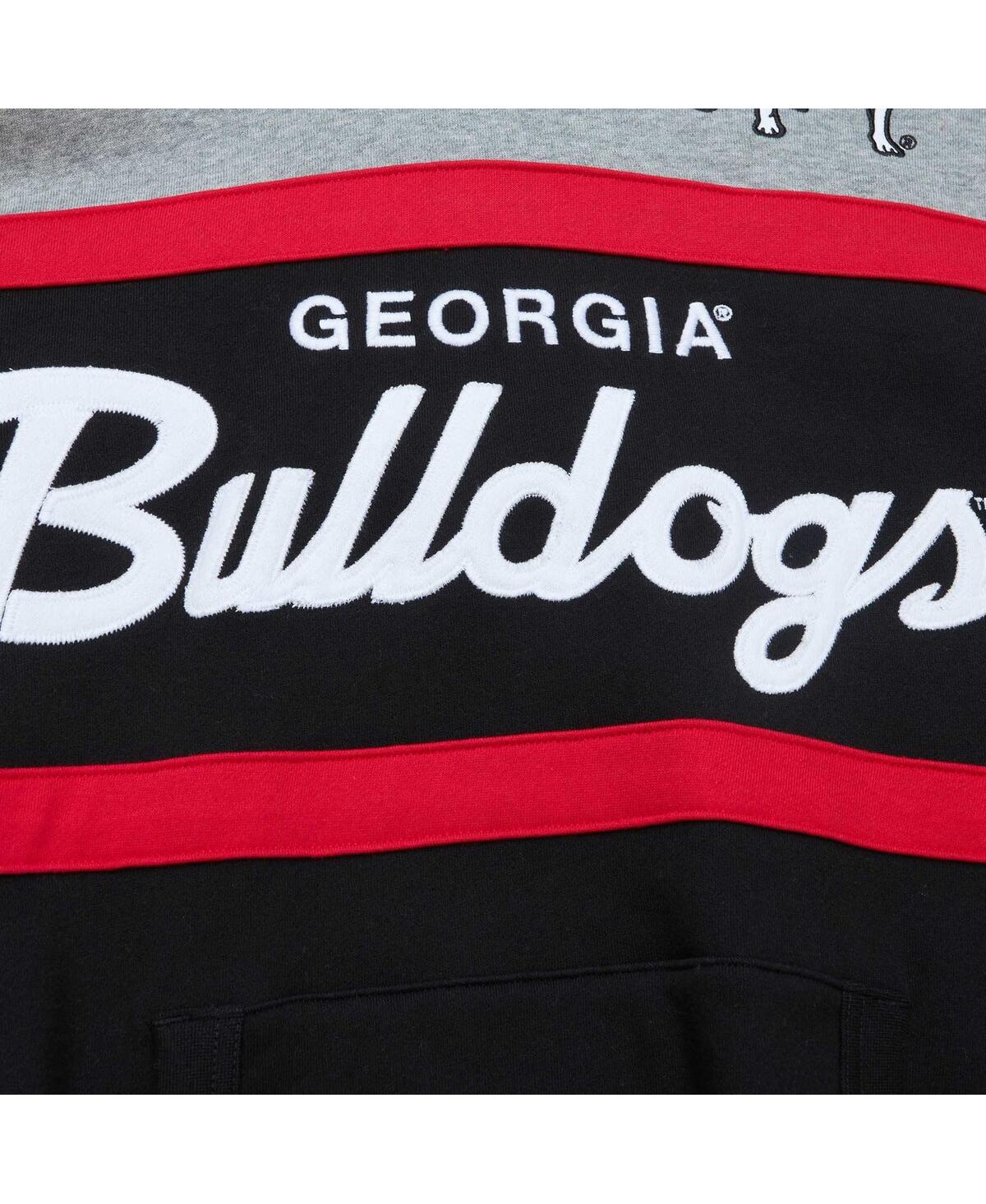 Men's Mitchell & NessGeorgia Bulldogs Head Coach Pullover Hoodie - Black