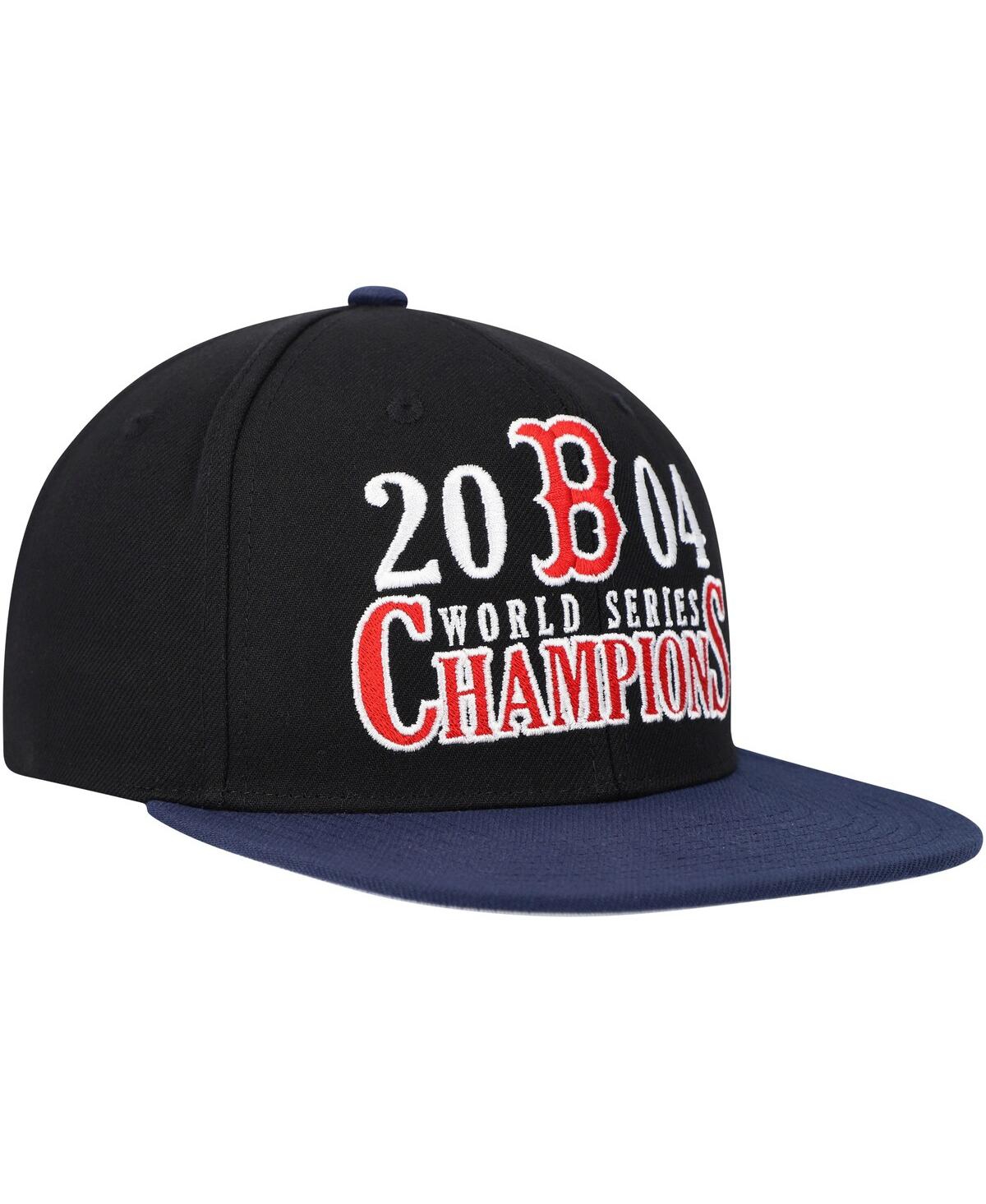 Mitchell & Ness Men's  Black Boston Red Sox World Series Champs Snapback Hat In Black
