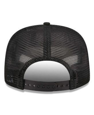 Men's Black Chicago Cubs Street Team A-Frame Trucker 9FIFTY Snapback Hat