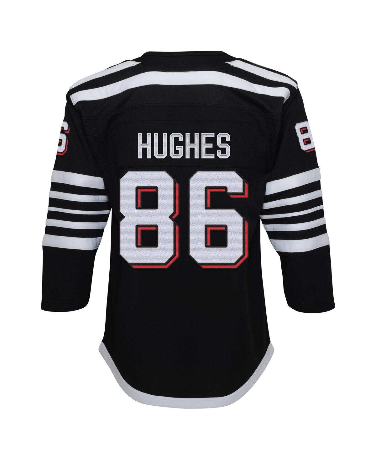 Big Boys Jack HughesNew Jersey Devils Alternate Replica Player Jersey - Black
