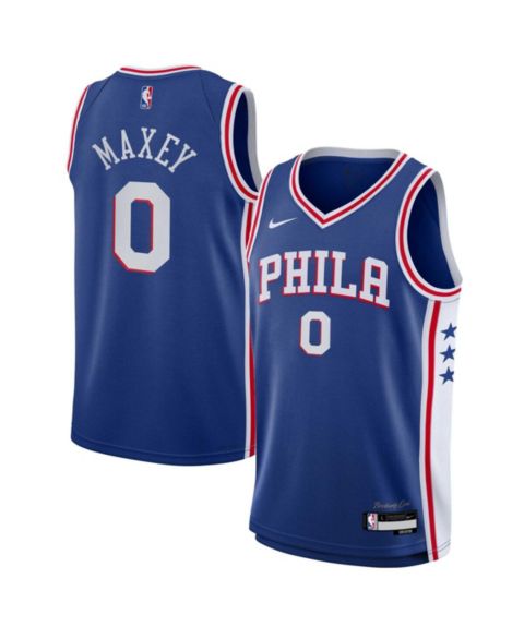 Детская джерси Nike Tyrese Maxey Philadelphia 76ers Swingman Icon Edition, Royal