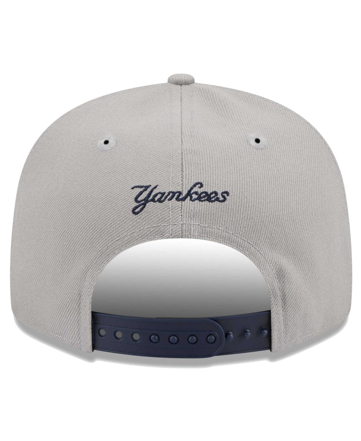 NEW ERA MEN'S NEW ERA GRAY, NAVY NEW YORK YANKEES BAND 9FIFTY SNAPBACK HAT