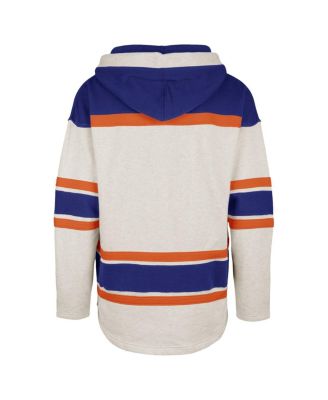 Men's Oatmeal New York Islanders Rockaway Lacer Pullover Hoodie