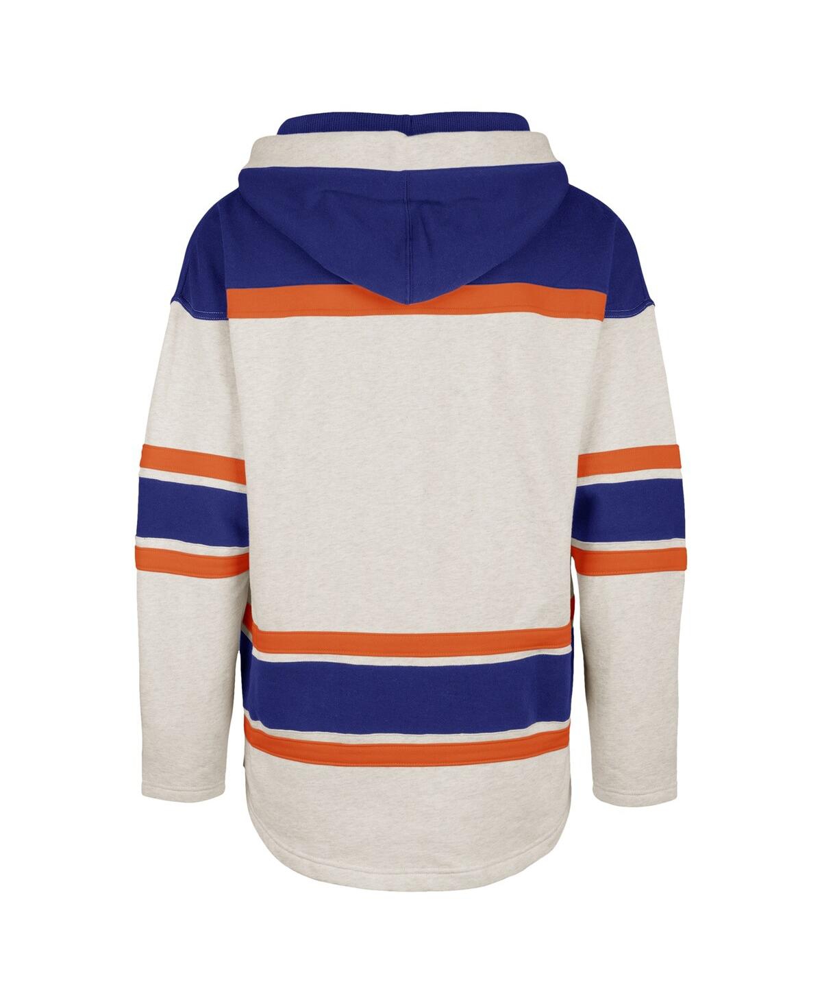 Men's '47 BrandNew York Islanders Rockaway Lacer Pullover Hoodie - Oatmeal