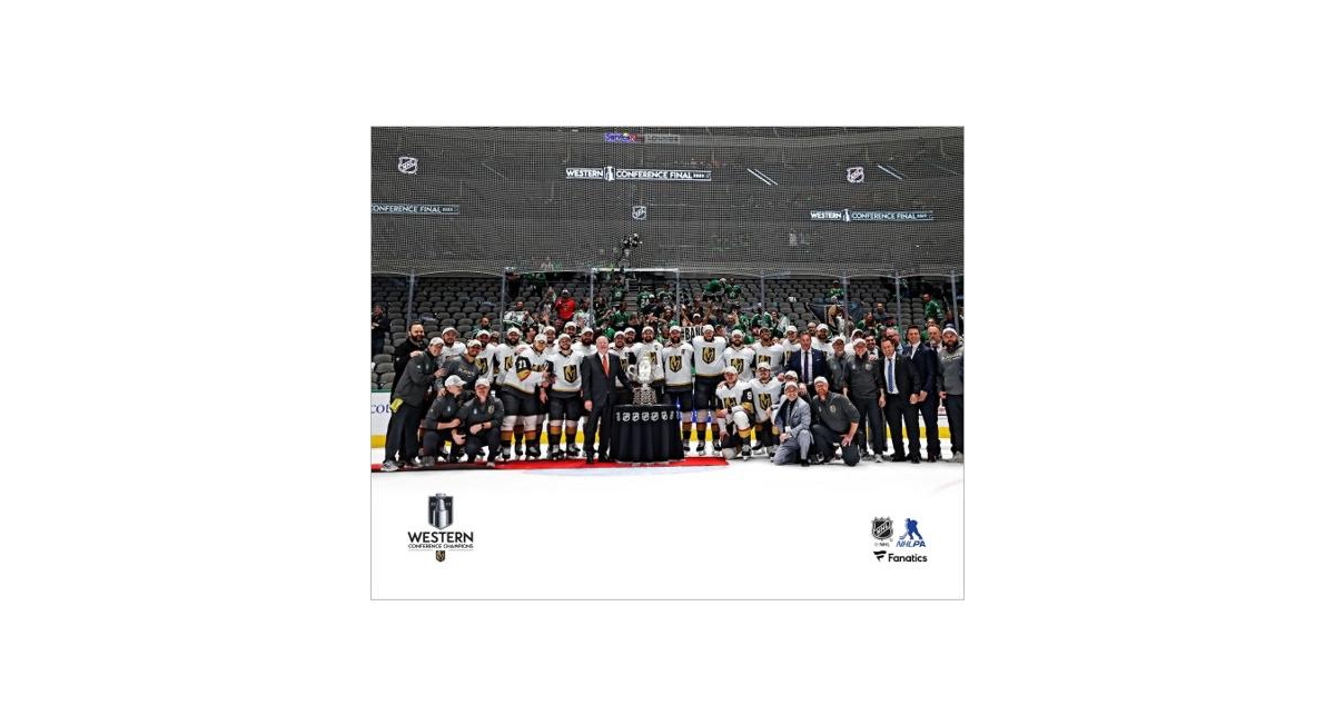 Fanatics Authentic Vegas Golden Knights Unsigned 2023 Western Conference Champions Team Celebration 16" X 20" Photograp In Multi