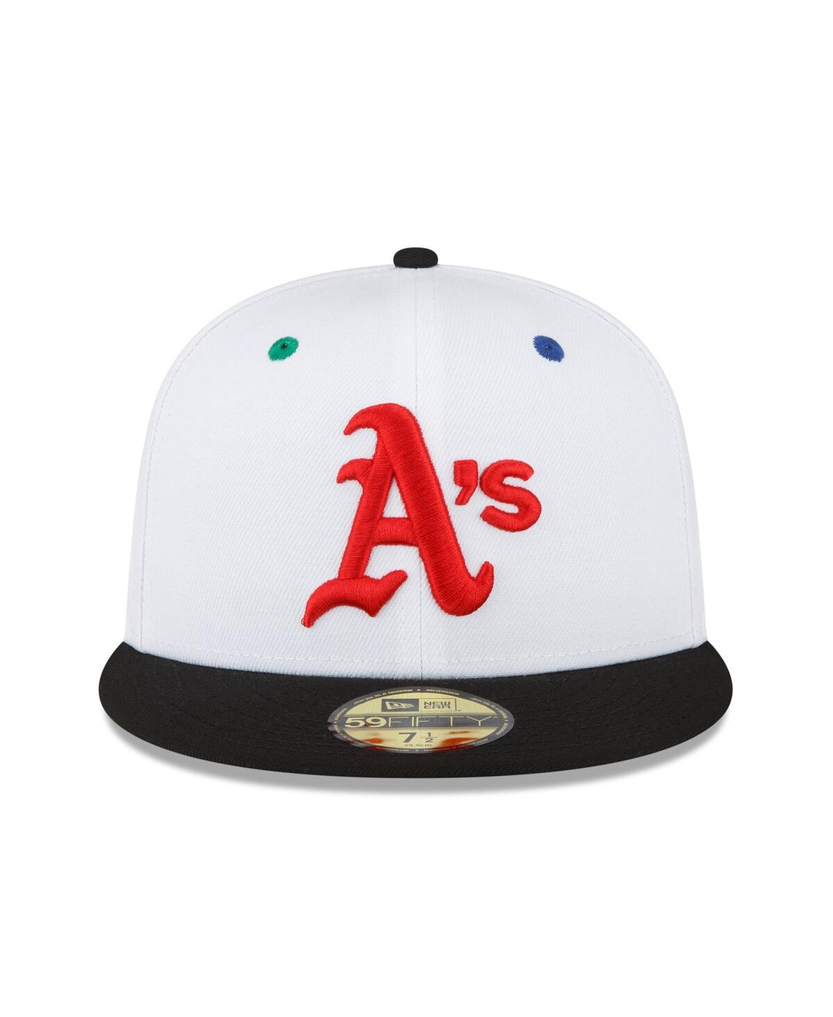 Men's New Era Black Oakland Athletics 1973 World Series Primary Eye 59FIFTY Fitted Hat - Black