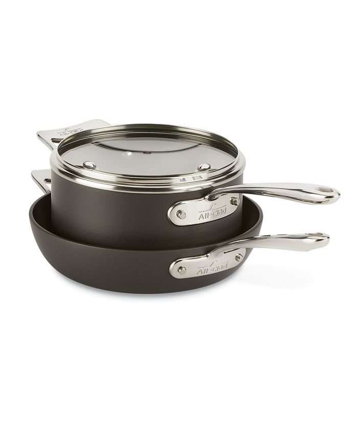All-Clad Essentials 13-Pc. Hard-Anodized Nonstick Cookware Set - Macy's