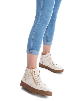 XTI Carmela Collection Women's Leather High Top Sneakers By XTI