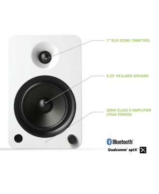 YU6 Powered Bookshelf Speakers with Built-In Bluetooth - Pair