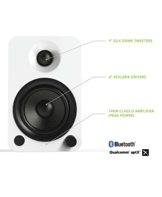 YU4 Powered Bookshelf Speakers with Built-In Bluetooth - Pair