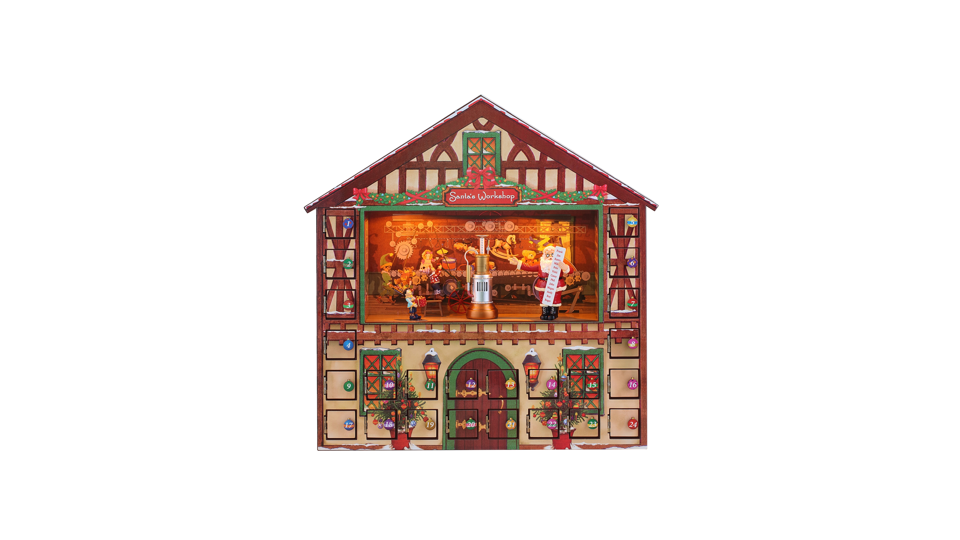 Mr. Christmas 16" Animated Musical Santa's Workshop Advent Calendar