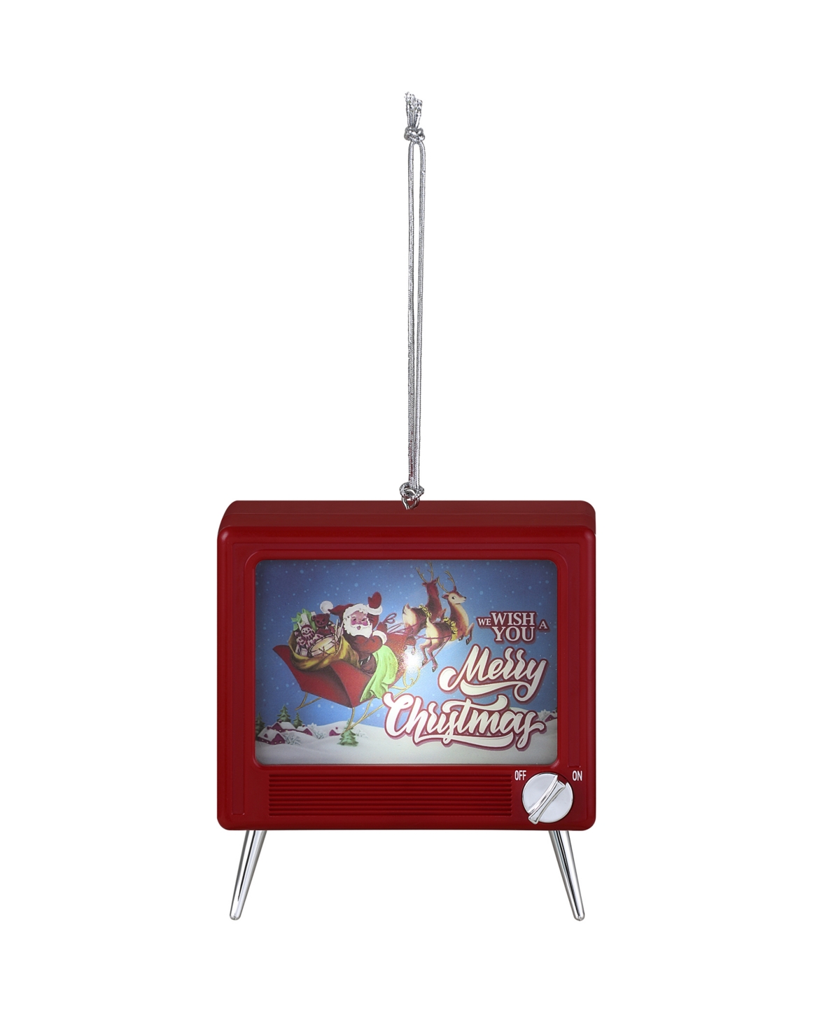 Mr. Christmas 3.75" Musical Led Tv Ornament In Red