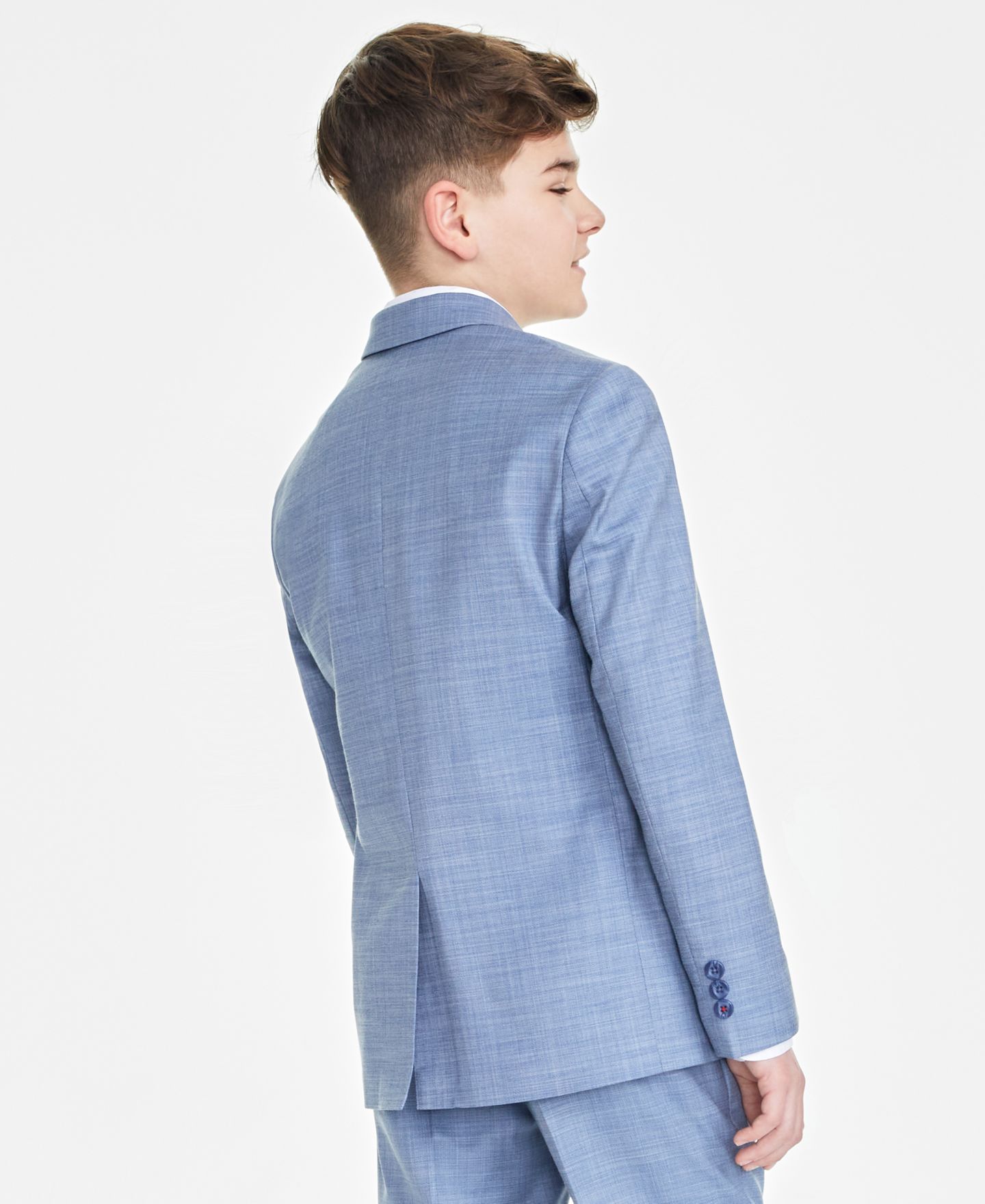 Пиджак Tommy Hilfiger Modern-Fit Stretch Sharkskin Suit Jacket для мальчиков, цвет: Синий — фото 2