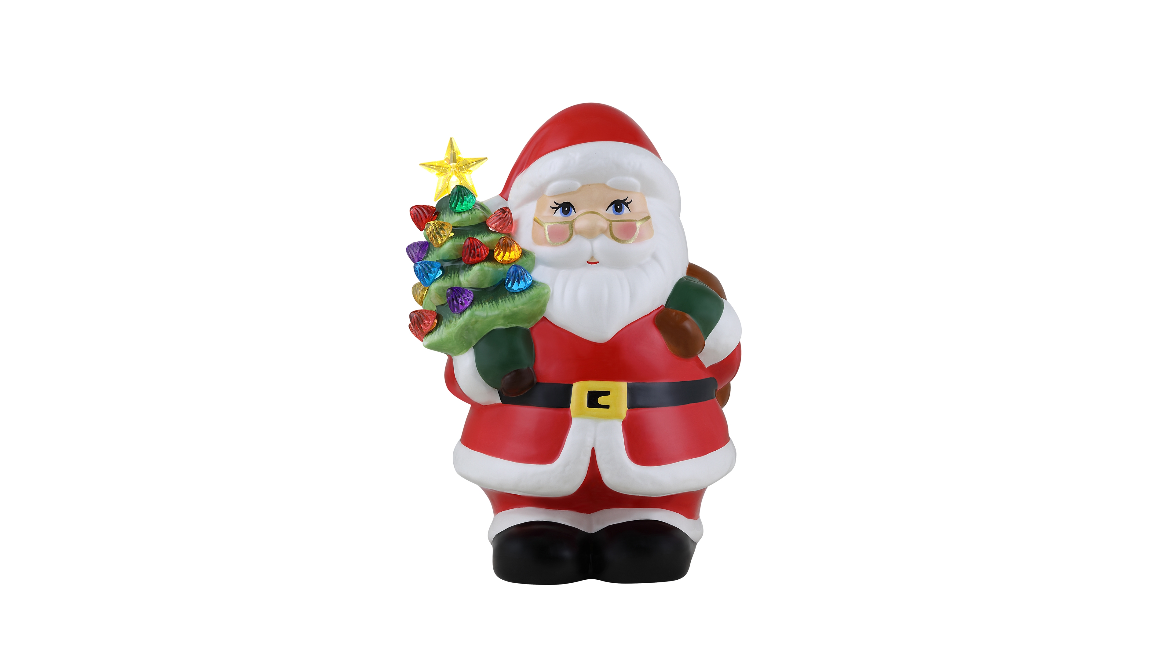 Mr. Christmas 9" Nostalgic Ceramic Lit Santa
