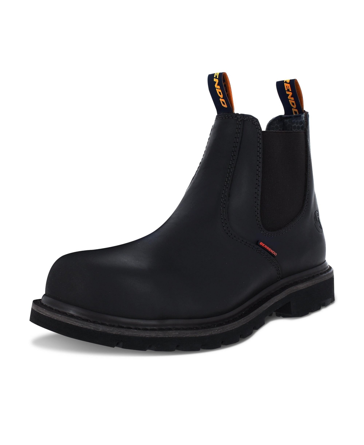 Berrendo Men's 6” Steel Toe Work Boots for Men – Pull-On Chelsea – Electrical Hazard – Oil and Slip Resistant