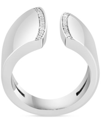 EFFY&reg; Diamond Wide Cuff Ring (1/10 ct. t.w.) in Sterling Silver