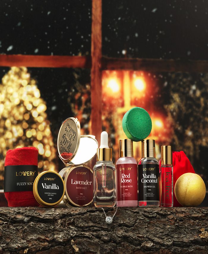 Lovery 12Pc. Advent Calendar Bath & Body Gift Set Macy's